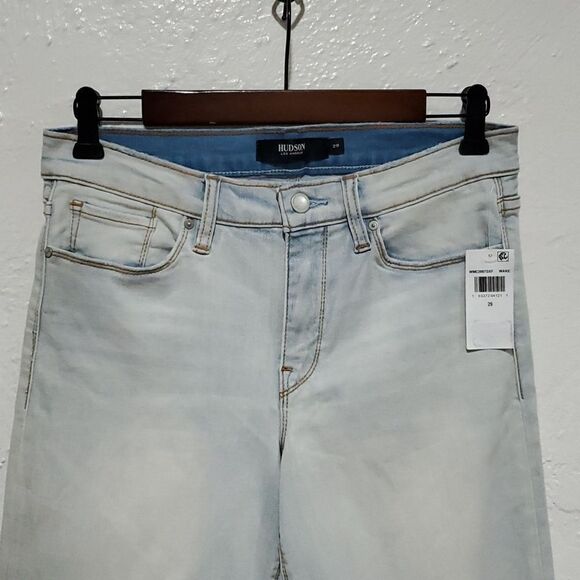 Hudson Stella Mid Rise Crop Straight Jeans in Light Wash Size 29 - Picture 6 of 15